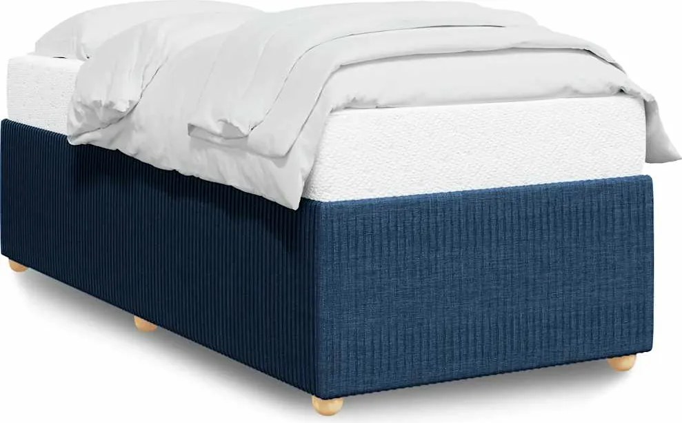 vidaXL Cadru de pat fără saltea țesătură albastră 100x200 cm