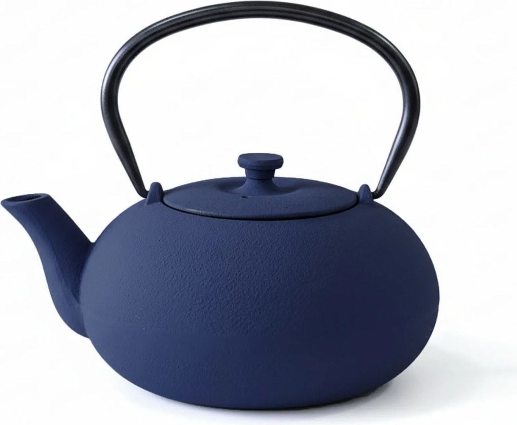 Ceainic din fontă cu infuzor NOMI, 800 ml, bleumarin