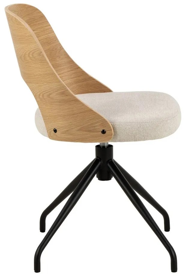 Scaun de dining bej/în culoare naturală Lucy – Actona