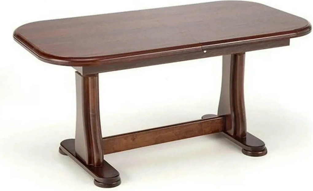 Masa extensibila TYMON 2, nuc inchis, lemn de fag, 125/164x65x60/72 cm