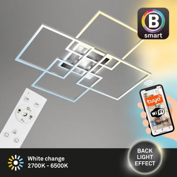 Lustră LED dimabilă aplicată FRAME LED/50W/230V Wi-Fi Tuya Brilo + telecomandă