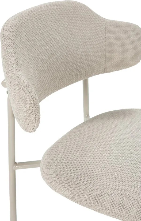 Scaune de dining crem 4 buc. Adriel – Marckeric