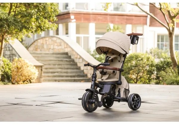 QPlay - Tricicletă 7în1 COMFO MAX pentru copii, bej