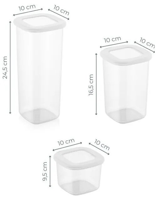Recipiente 3 buc. pentru alimente – Hermia