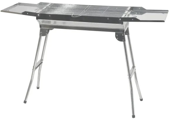 Grătar portabil cu cărbuni, crom lucios