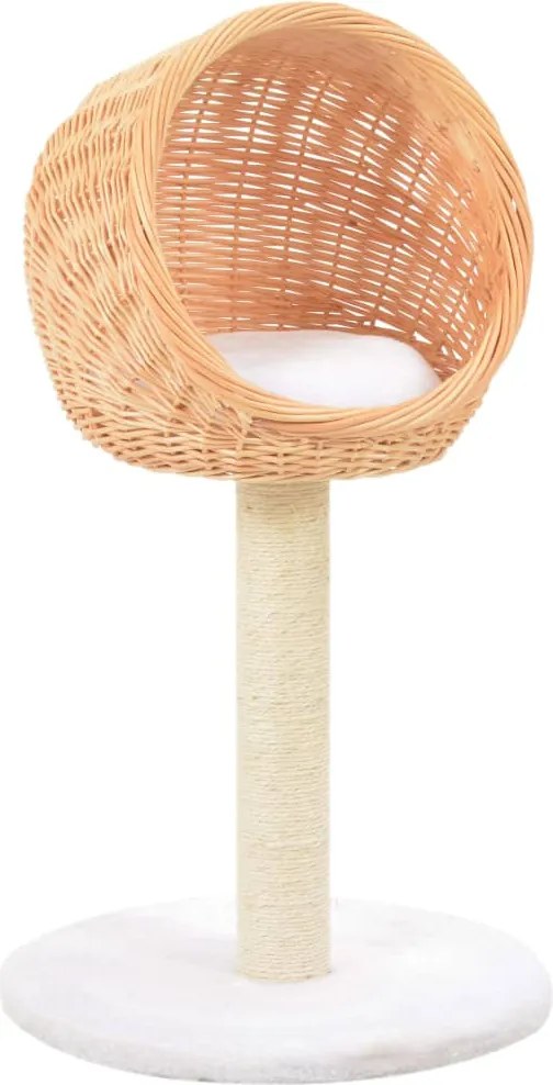vidaXL Ansamblu pentru pisici cu stâlp funie sisal, lemn de salcie