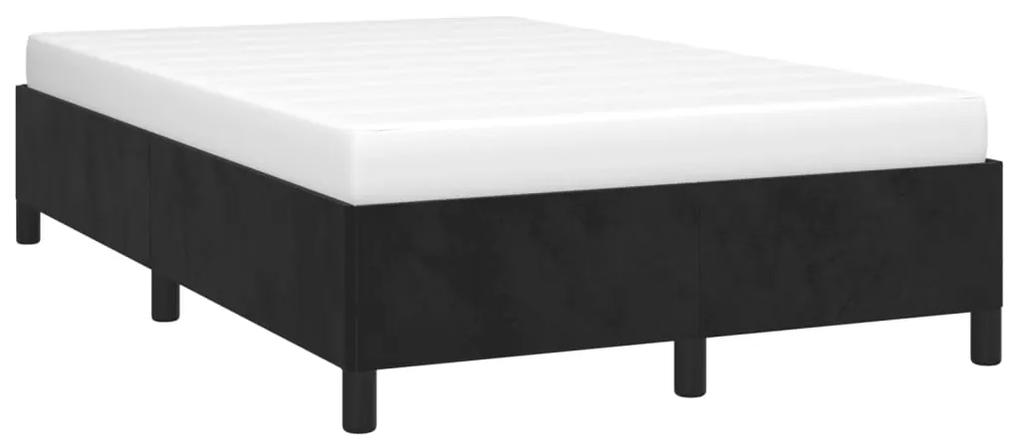 Cadru de pat, negru, 120x200 cm, catifea Negru, 35 cm, 120 x 200 cm