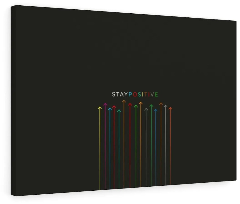 Tablou canvas Motivational Stay Positive 120x80 cm