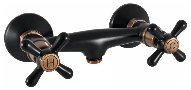 RAV Slezák MK180.5CMATSM - baterie de duș MORAVA RETRO, negru/alamă