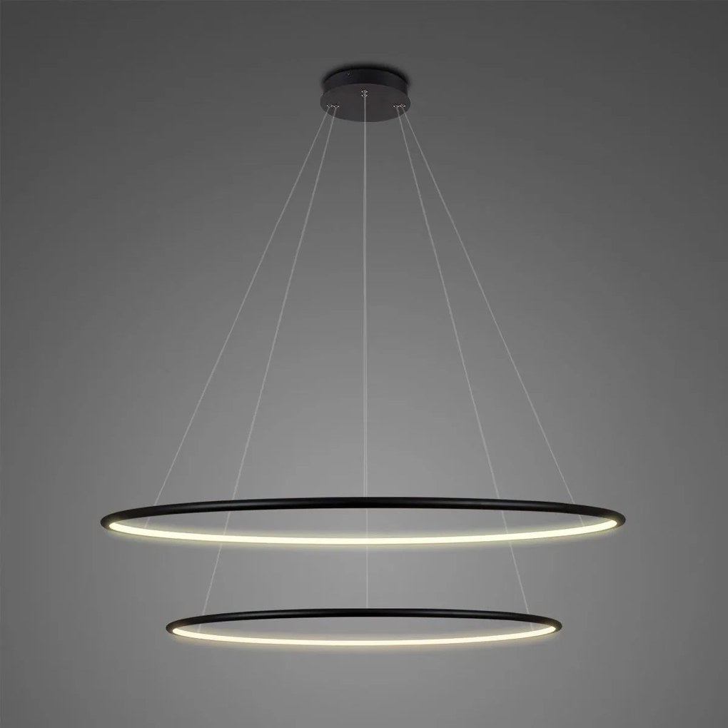 Altavola Design Ledowe Okręgi lampă suspendată 2x53 W negru LA074/P_80_in_4k_black_dimm