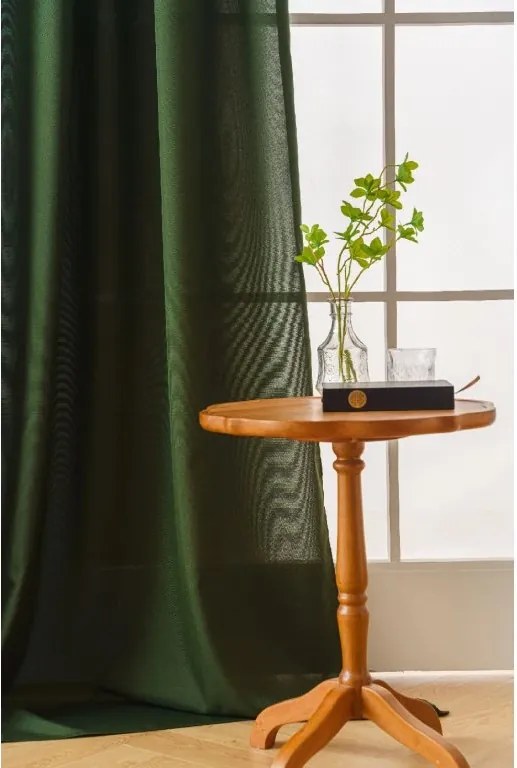 Perdea OXFORD LIGHT 140x250 cm, verde inchis Agatat: Inele metalice