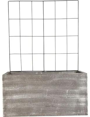 Ghiveci rectangular cu spalier Lafiora ciment 60x30 cm nisipiu