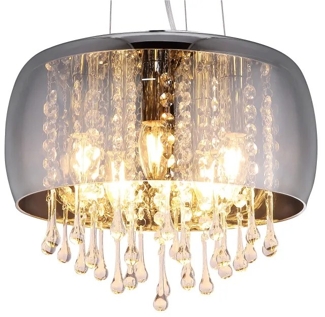 Lustra suspendata design modern KALLA fumuriu 15809H GL