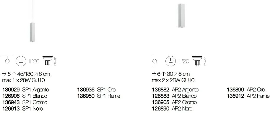 Pendul modern SKY SP1 NERO 126913