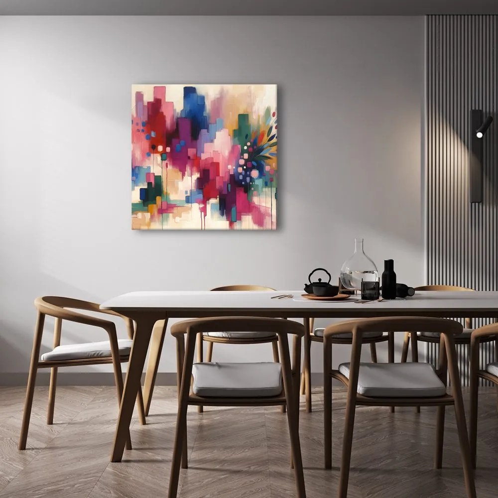 Tablou flori în abstracție modernă