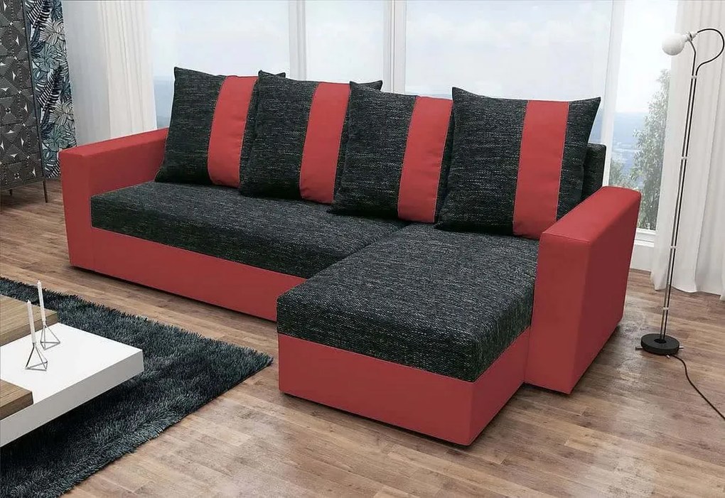 Supermobel Colțar extensibil PRAGA,233x140, Kornet 10/Dolaro 511 alb