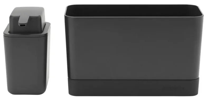 Organizator chiuveta Brabantia SinkSide 1003312, 2 piese, 200 ml, Antiderapant, Gri