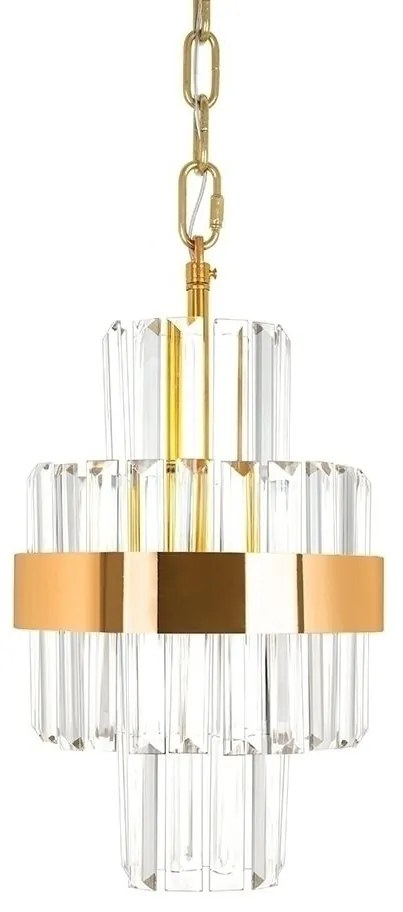 Pendul LED, Metal Auriu, Cristale de Sticla, Empero