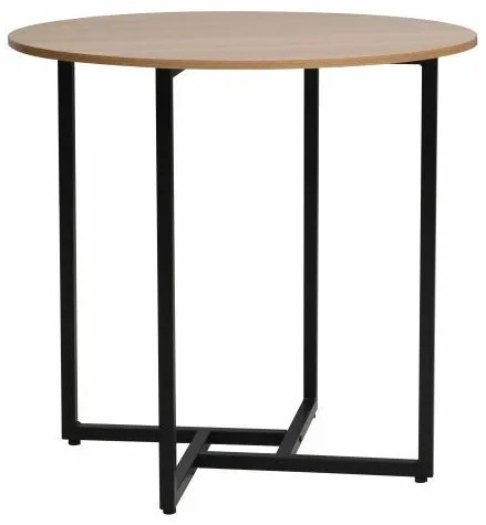 Masa de sufragerie rotunda cu blat in decor stejar ALTO II 80x80
