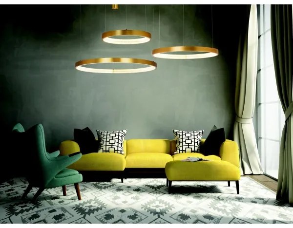 Lustră LED pe cablu dimabilă LED/50W/230V auriu Zambelis 2007