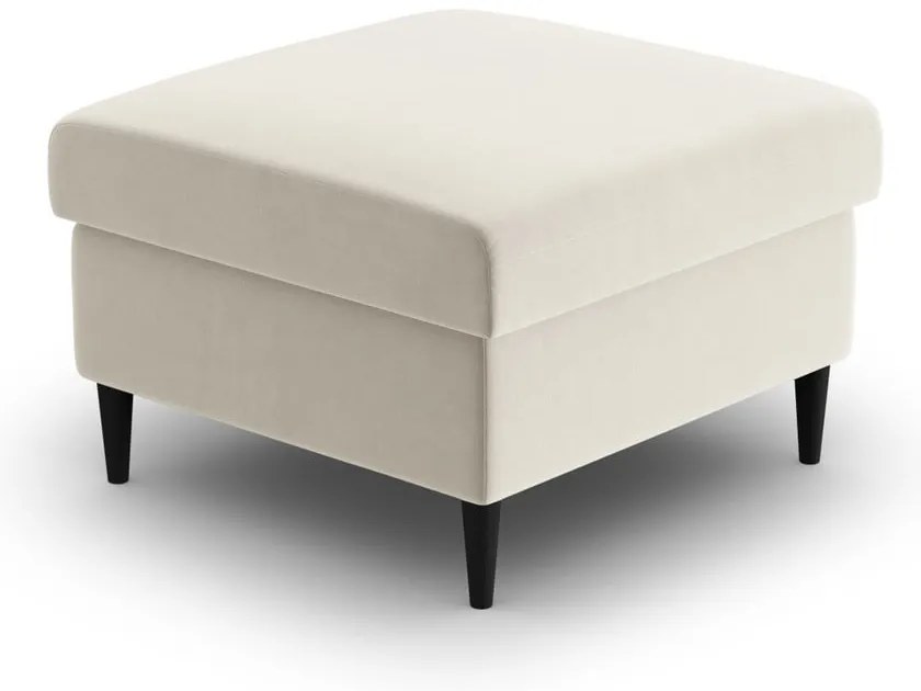 Taburet bej cu tapițerie din catifea Kyoto – Cosmopolitan Design