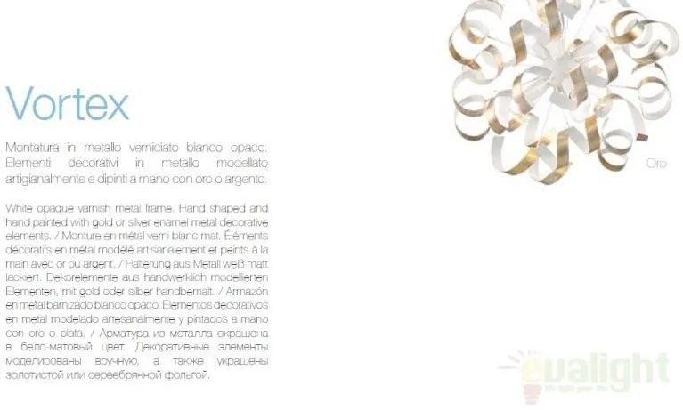 Lustra,Pendul modern diametru 53cm, VORTEX SP6 101613 argintiu