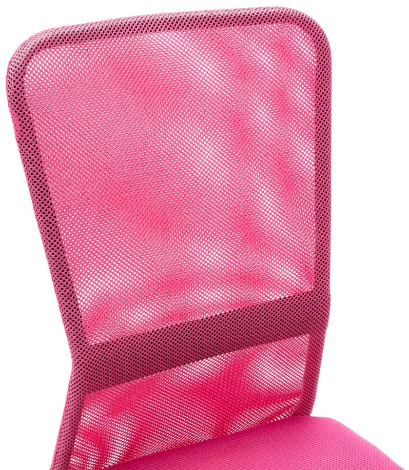 Scaun de birou, roz, 44 x 52 x 100 cm, plasa textila 1, Roz