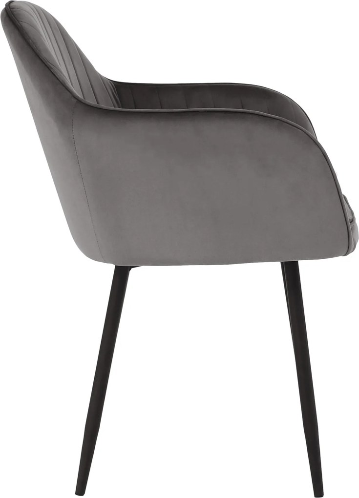 Fotoliu de design, ţesătură catifea gri, ZIRKON
