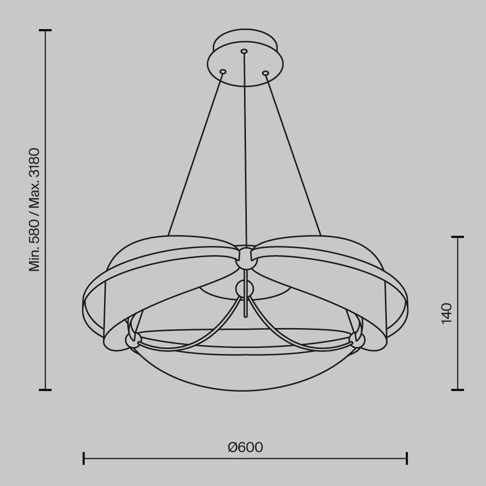 Lustra LED design modern decorativ Breeze
