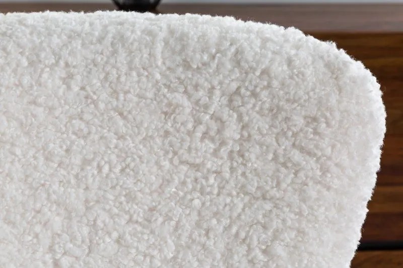 Scaun balansoar modern Scandinavia boucle alb