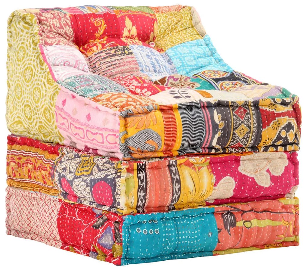 vidaXL Fotoliu puf modular, model petice, material textil