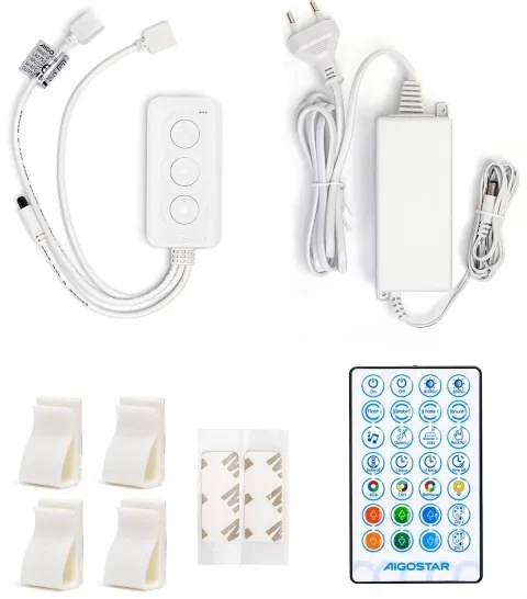 Aigostar - Bandă LED RGBW dimmabilă LED/48W/12V 2x7,5 m Wi-Fi