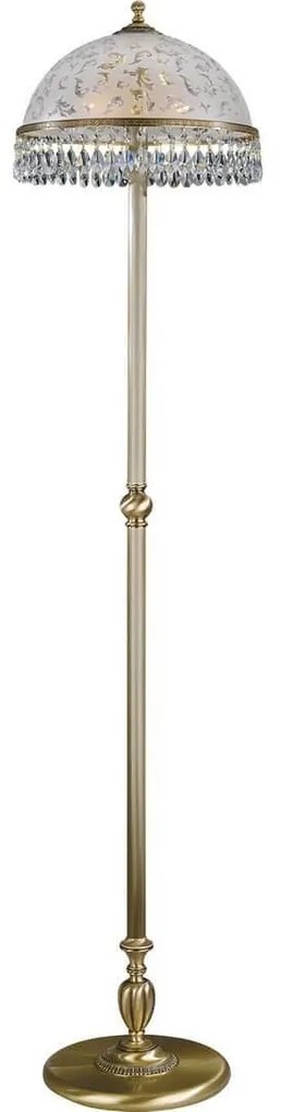 Lampa de podea design clasic realizata manual din alama si Cristal Scholer 6200