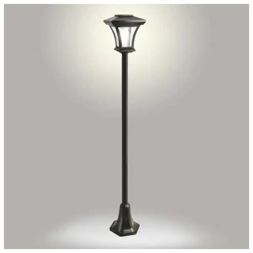 Lampă solară LED de exterior, 1,2 V, 1800 mAh, IP44, negru