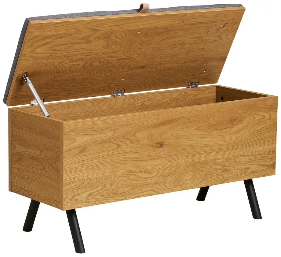 Cufăr în culoare naturală cu aspect de lemn de stejar 92x48x33 cm Barco – House Nordic