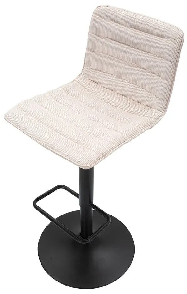 Scaun de bar alb/negru cu înălțime ajustabilă (înălțime șezut 61 cm) Malia – Mauro Ferretti