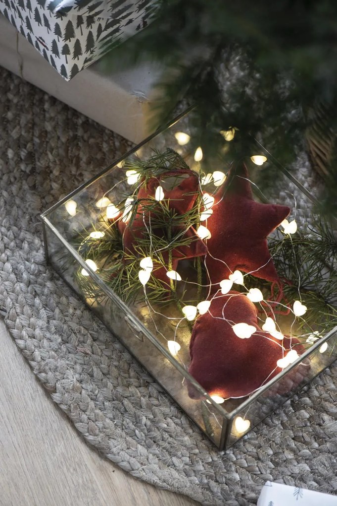 IB Laursen Lanturi LED cu 40 de inimi si temporizator STILLENAT