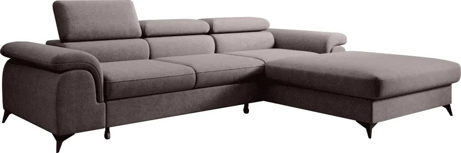 Set canapea extensibilă, maro, dreapta, HORTY ROH
