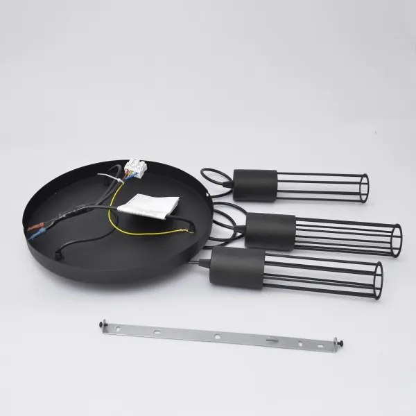 Lustră pe cablu MELODY 3xE27/15W/230V negru