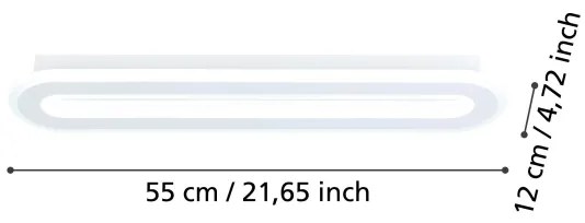 Plafonieră LED dimabilă Eglo 901236 MACCHIONI LED/20W/230V alb + telecomandă