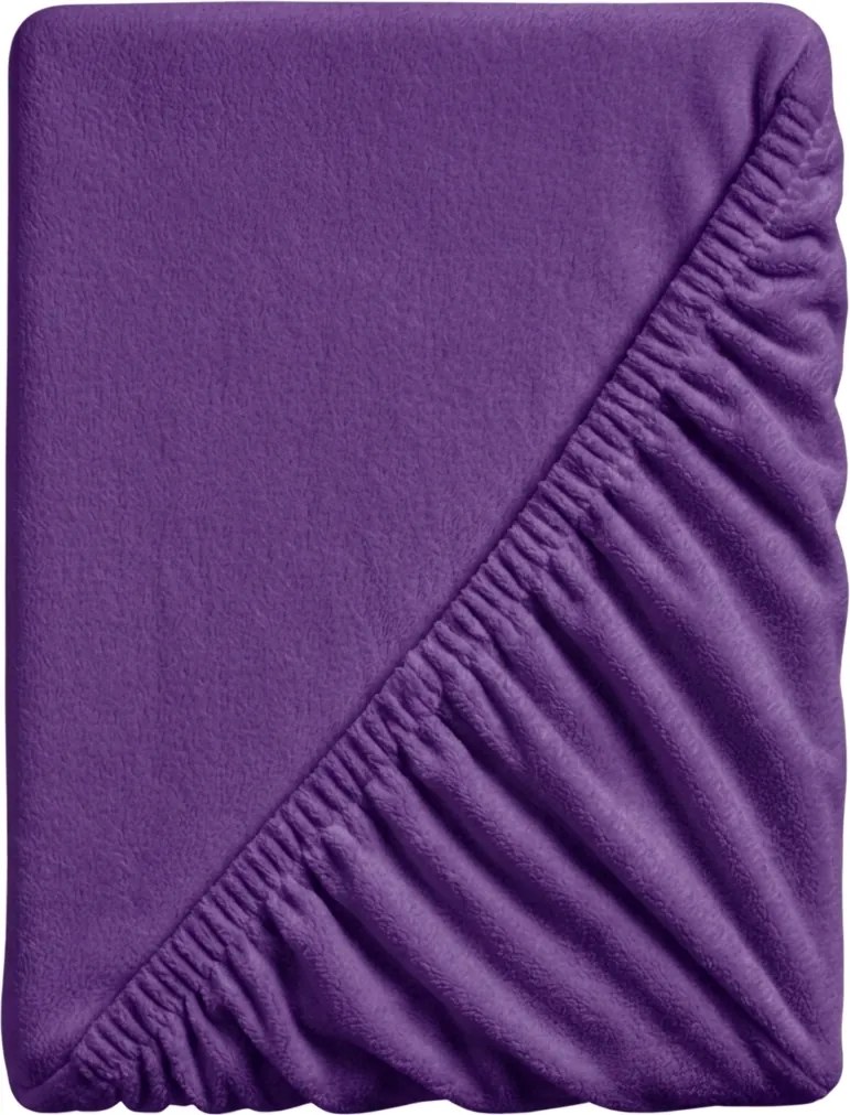 Cearsaf Cocolino microplus cu elastic SOFT 90x200 cm mov inchis