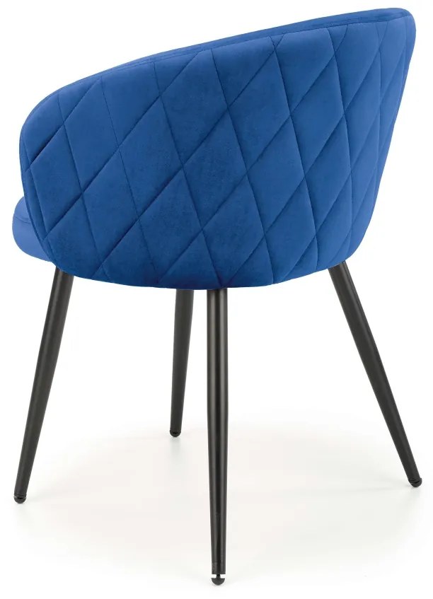 Scaun K430 velvet bleumarin