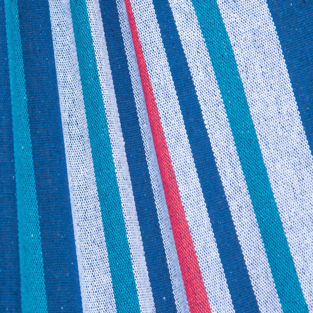 Outsunny Hamac cu Suport 310x117cm pentru Camping cu Înălțime Reglabilă și Geantă de Transport, Capacitate 120 kg, Dungi Albastre și Albe | Aosom Romania