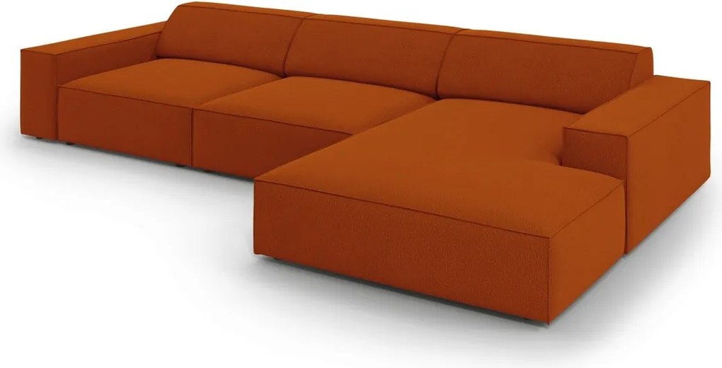 Coltar dreapta 4 locuri, Jodie, Micadoni Home, BL, 284x166x70 cm, poliester, caramiziu