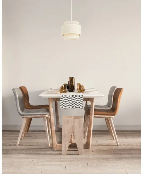 Pendul BOHO pe cablu 1xE27/60W/230V Ø 20 cm crem/iută