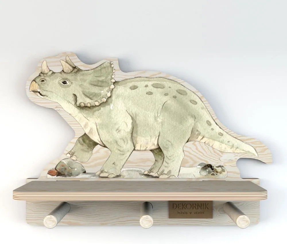 Raft de perete motiv dinozaur Dekornik