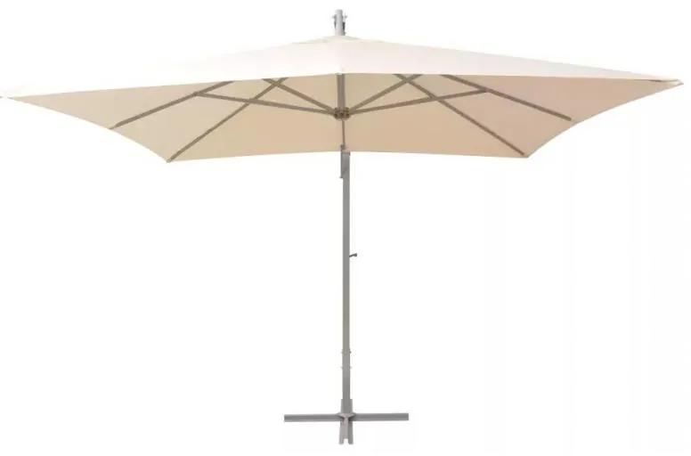 Umbrela suspendata, stalp de aluminiu, 300x300 cm, nisipiu