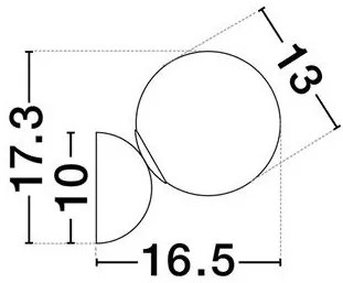 Aplica de perete LED metal nickel sticla fumurie SILENZIO