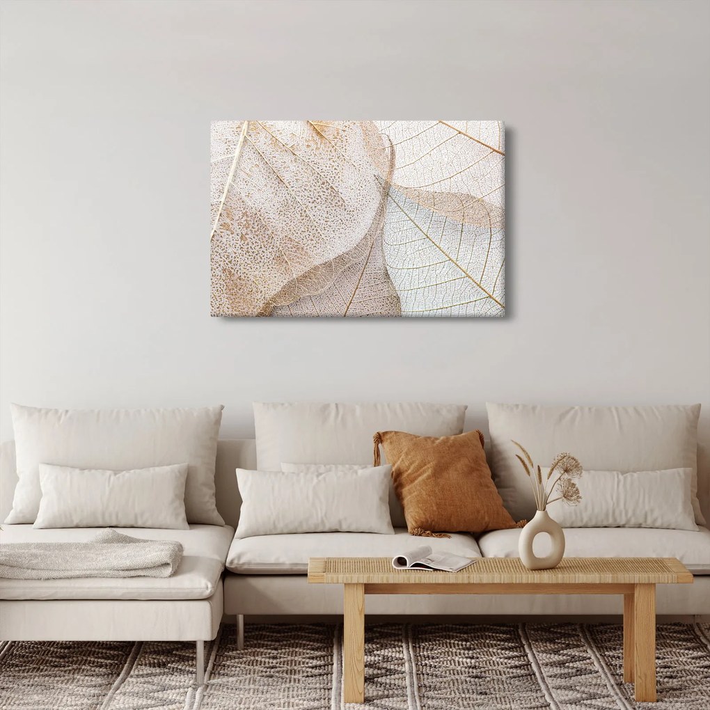 Tablou - Frunze bej (90x60 cm)