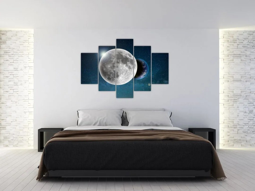 Tablou - Pământul în eclipsa de lună (150x105 cm)